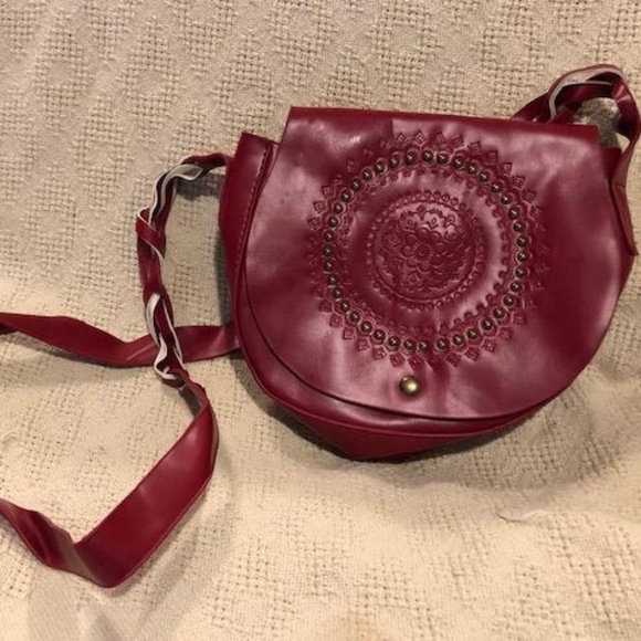 Wine Colored Cross-body Purse - Picture 1 of 4
